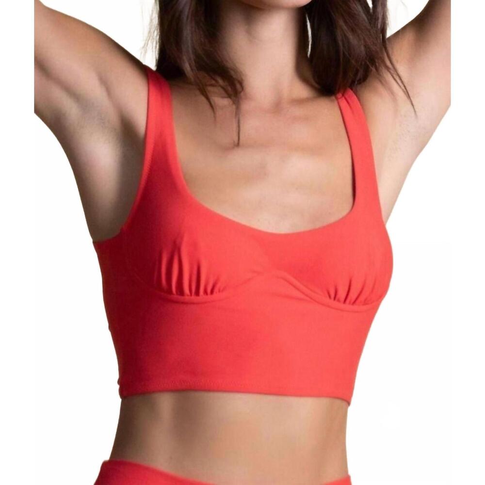 NEW MONTCE kaia sport tank top in cherry